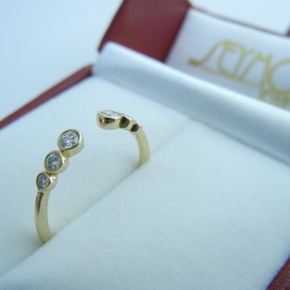 Diamond Stackable Band Ring 14k Yellow Gold